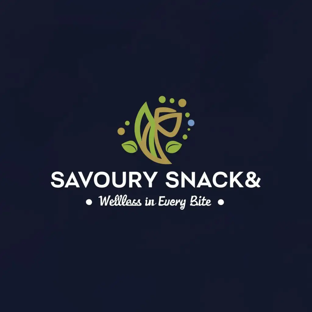 LOGO-Design-for-Savory-Snacks-Foods-Ltd-Blue-Background-with-Wellness-Slogan-and-Establishment-Year