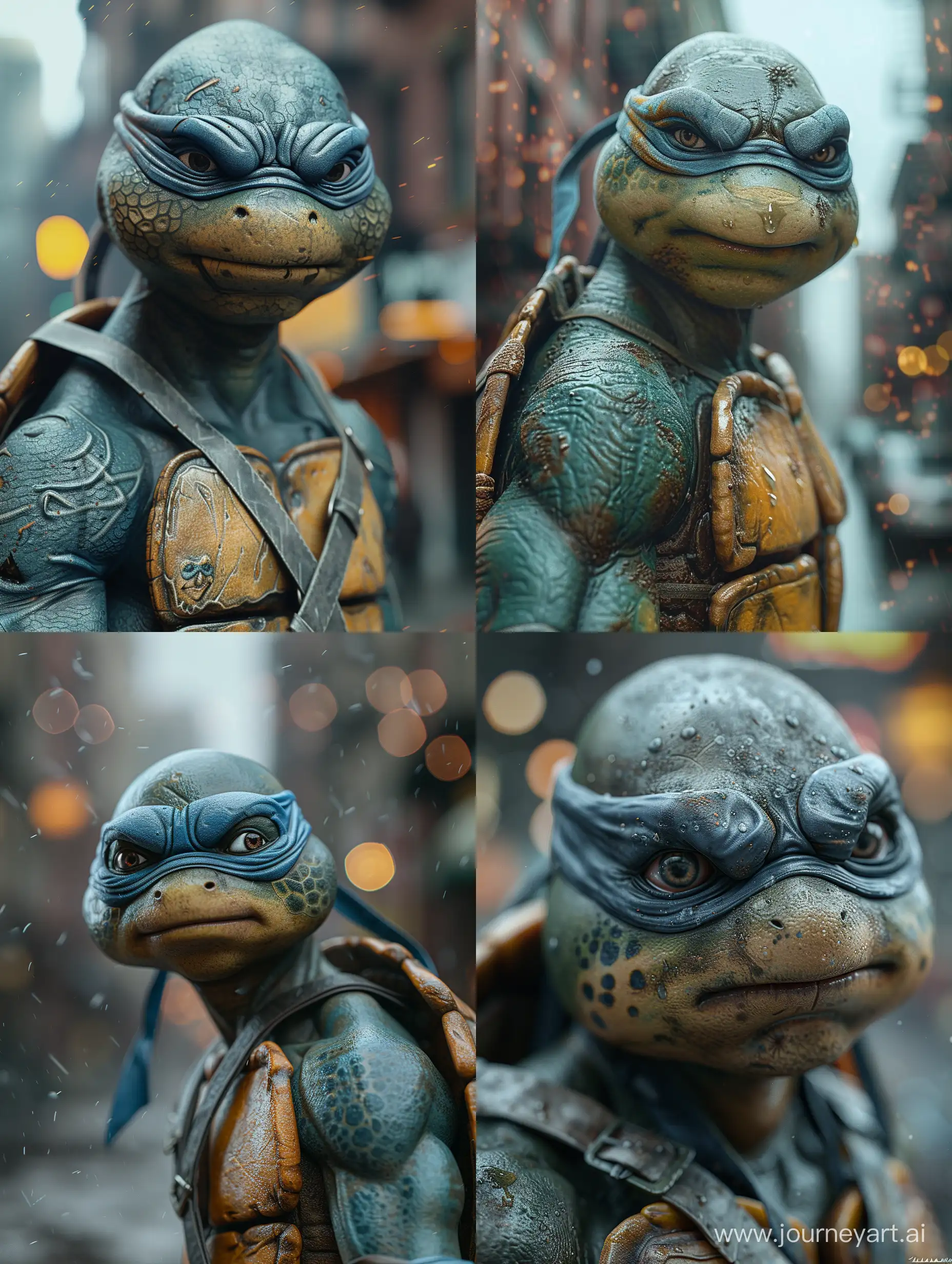 Hyper-Realistic-Teenage-Mutant-Ninja-Turtles-in-Urban-Setting