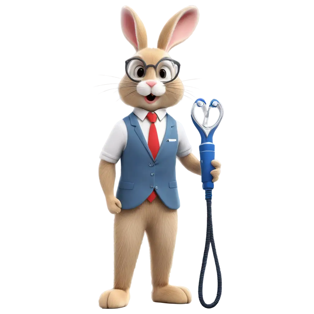 Rabit with stescope 