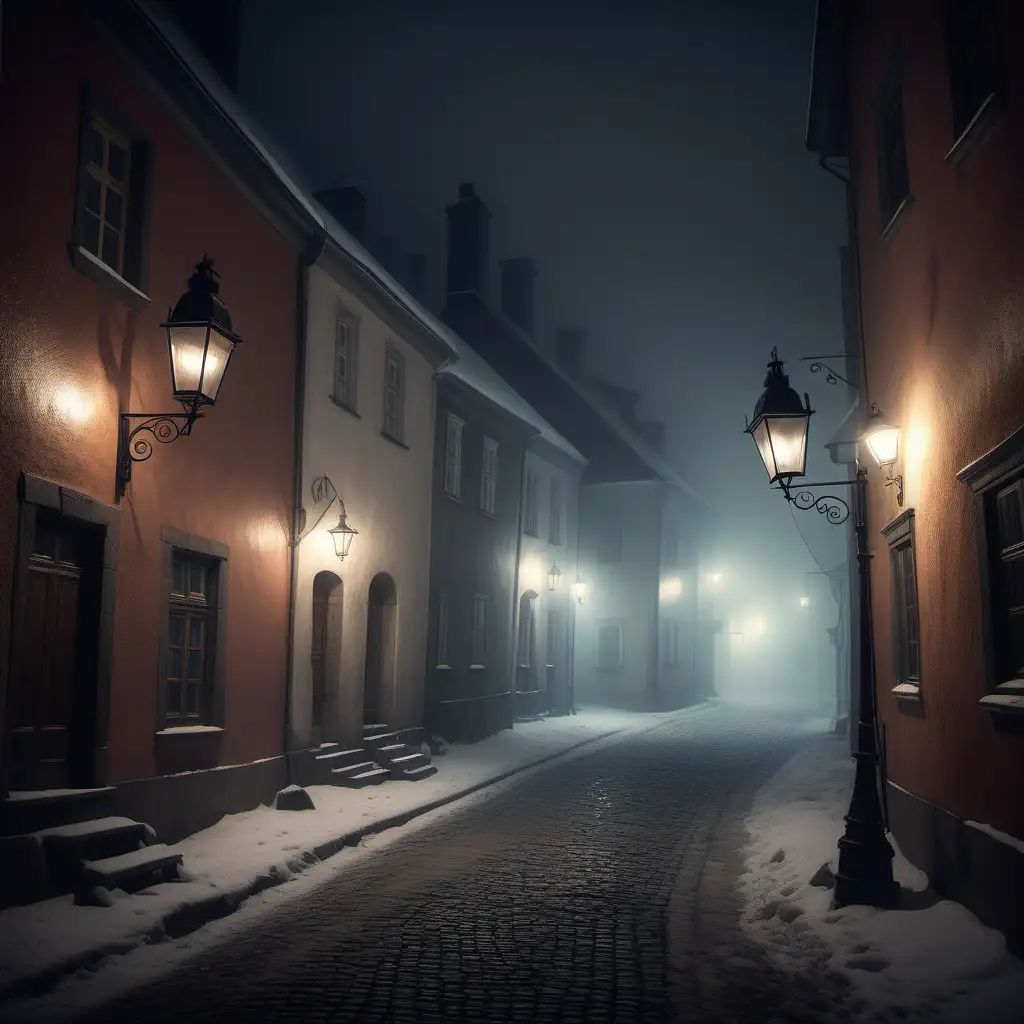 Enchanting Night Stroll through 18th Century Latvian Town