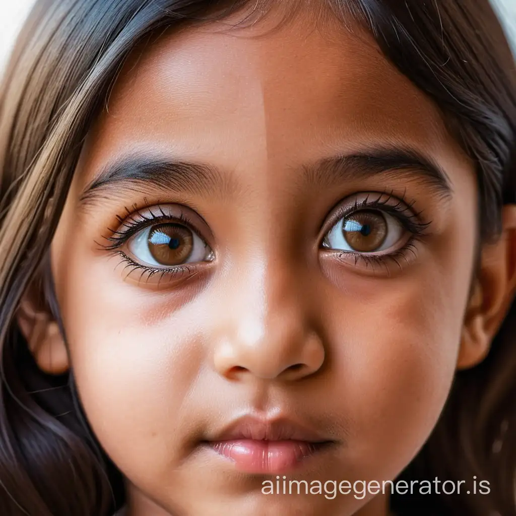Adorable-Brown-Girl-with-Big-Eyes-and-a-Cute-Nose-Portrait