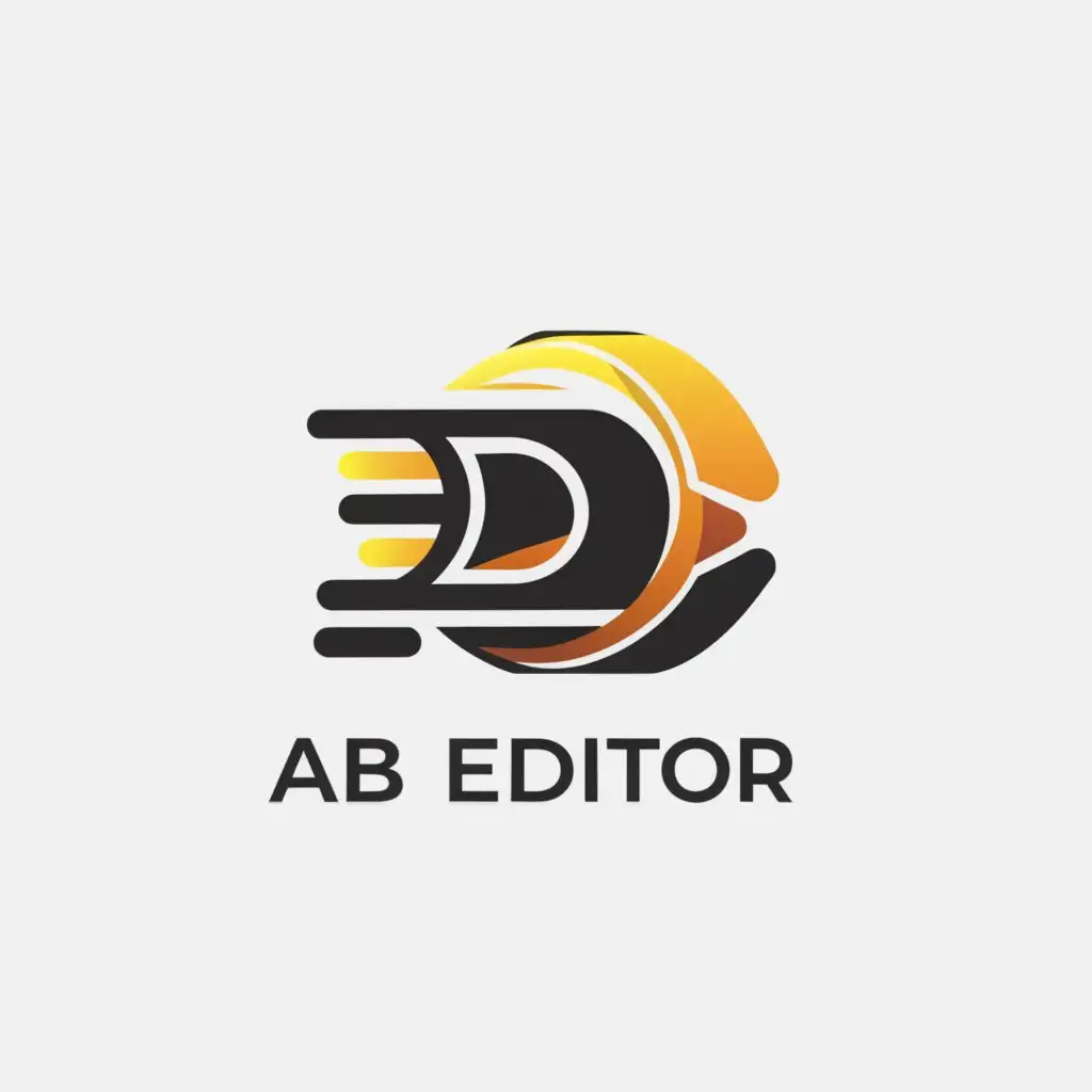 a logo design,with the text "AB Editor", main symbol:reels or video production or video,Moderate,clear background