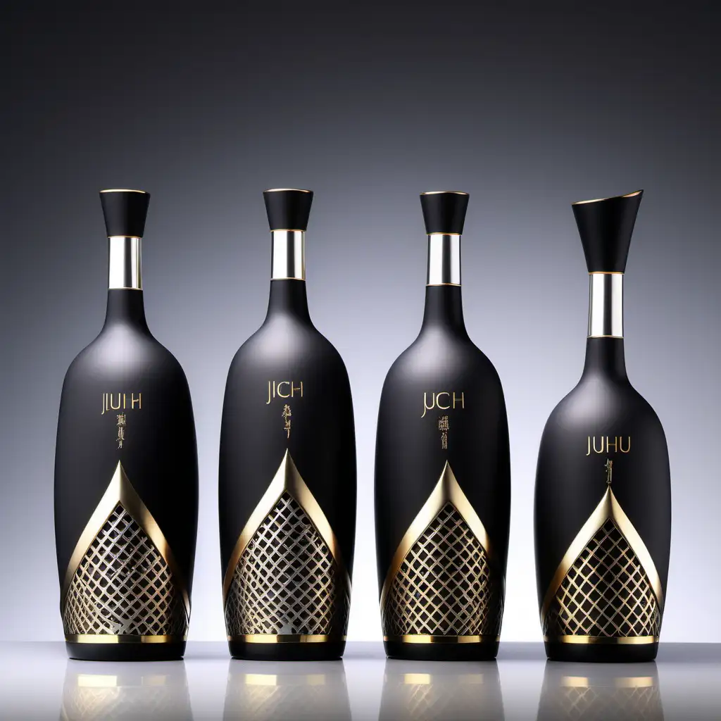 Elegant Jiuchun Wine Bottle HighEnd Design with Eastern Minimalist Touch