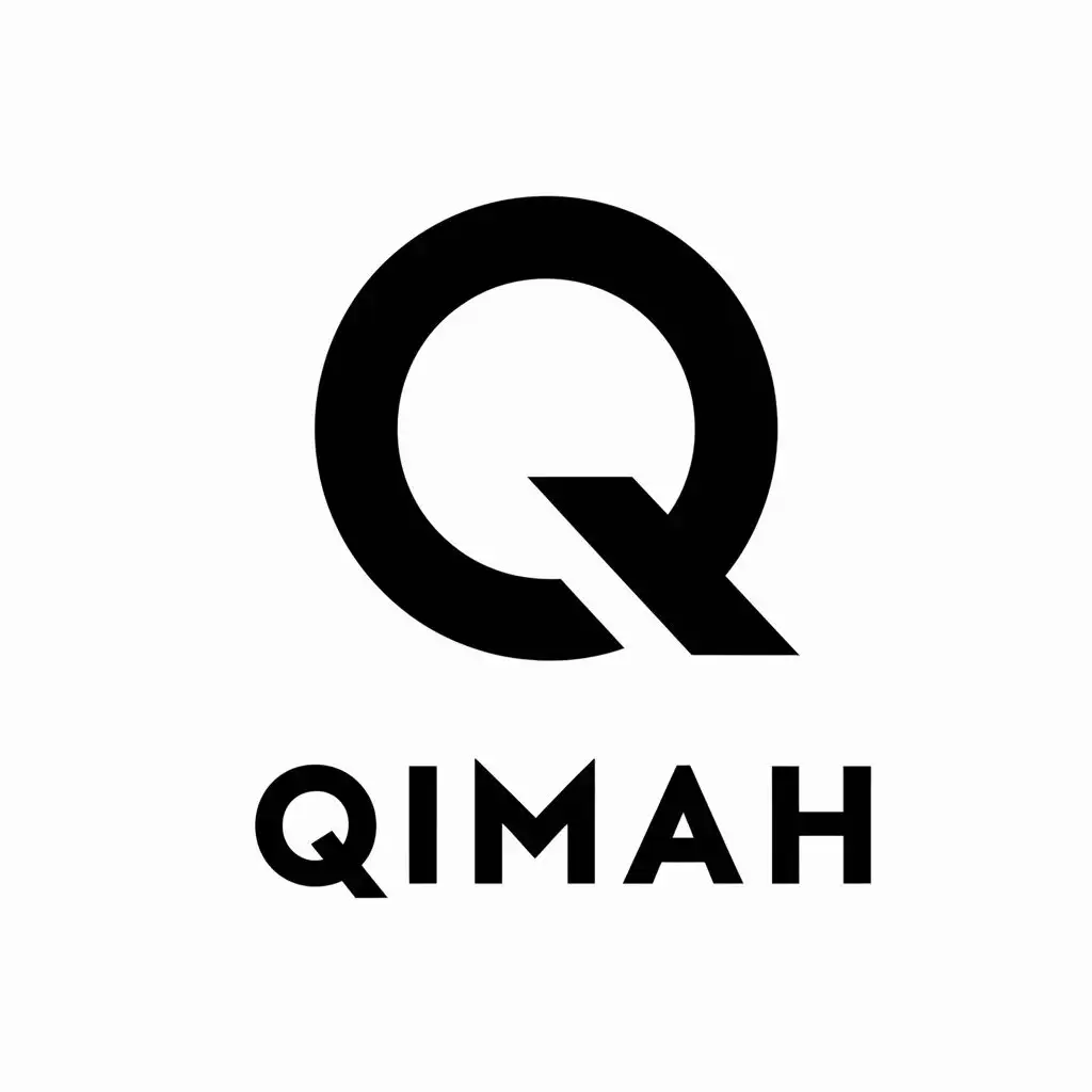 logo, Q, with the text "QIMAH", typography