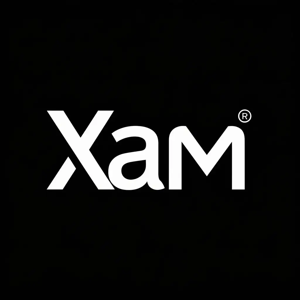 logo, Internet, with the text "Xam", typography, be used in Internet industry