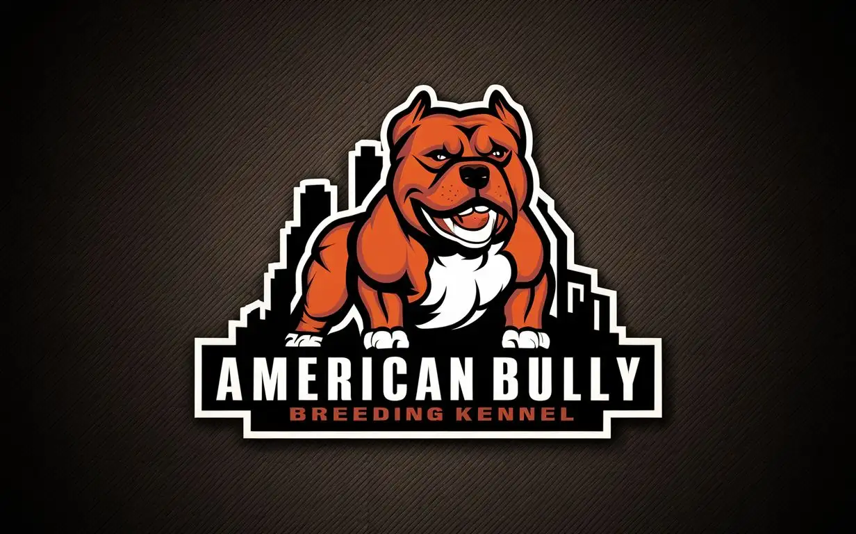 логотип для питомника собак породы Американский Булли 