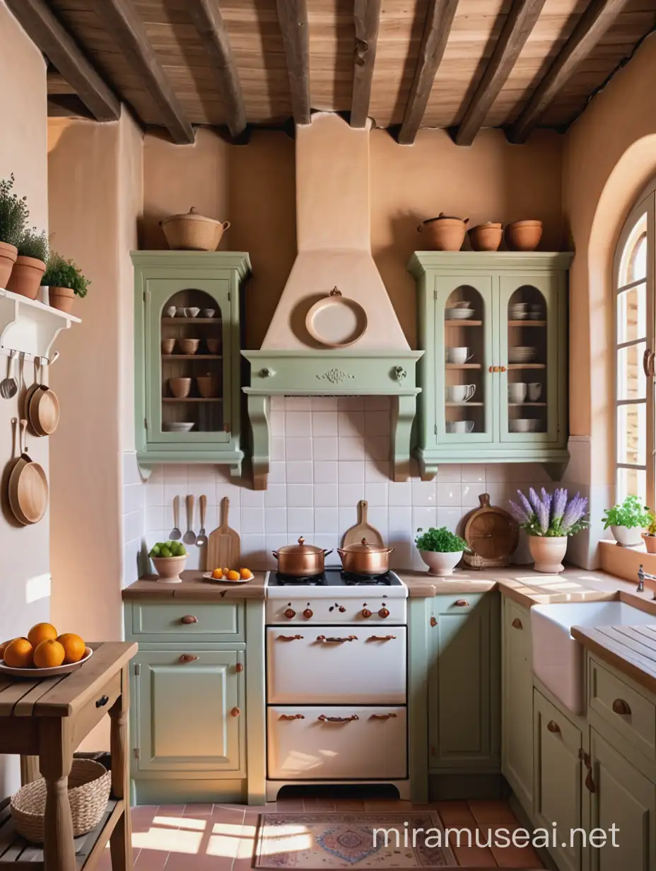 Provence Style Kitchen with Rustic Charm