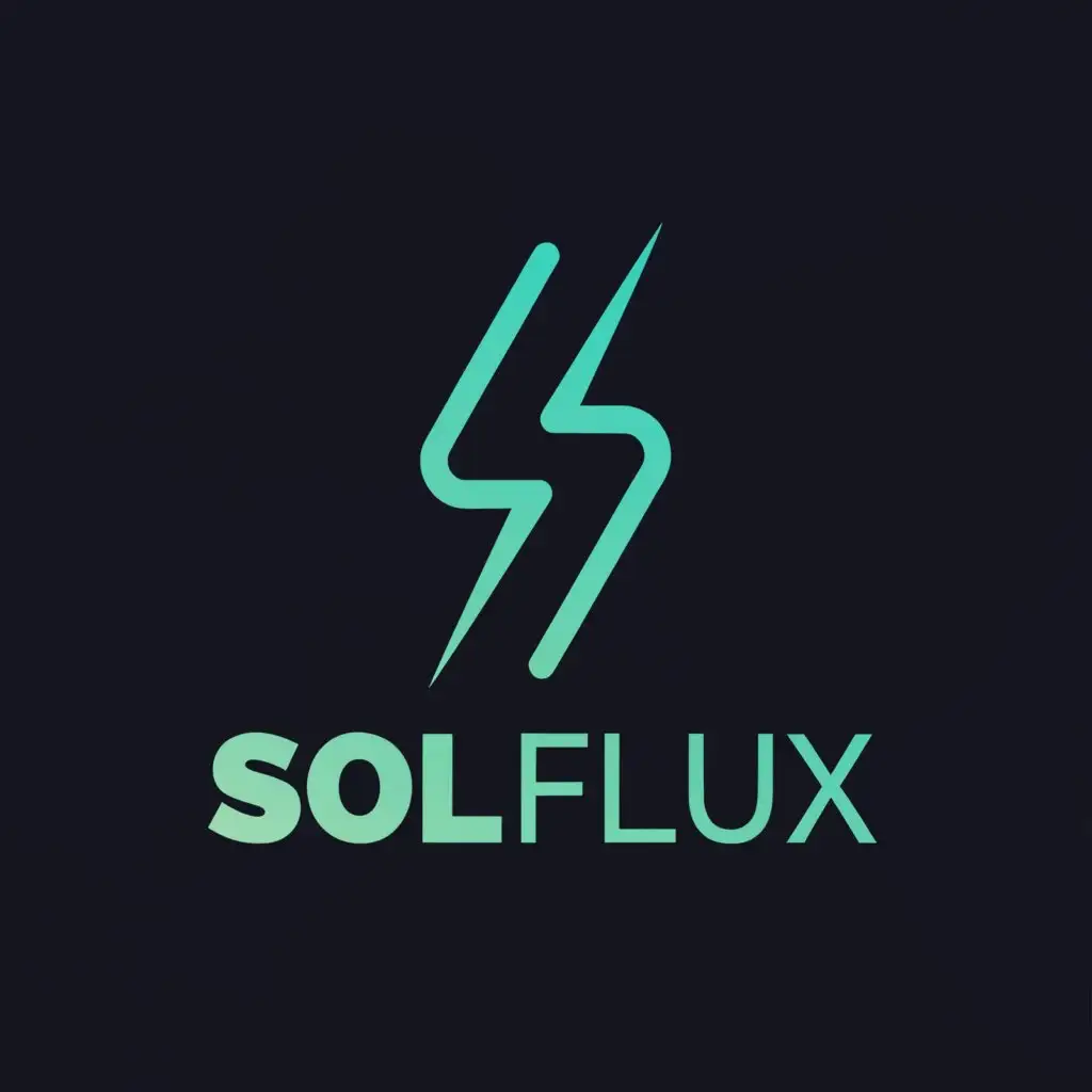 a logo design,with the text "SOLFLUX", main symbol:LIGHTNING,Moderate,be used in Technology industry,clear background