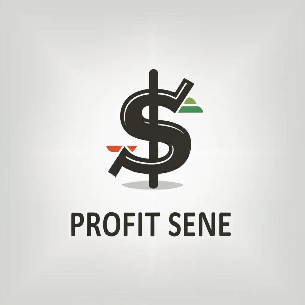 a logo design, with the text 'Profit Sense', main symbol: $, Moderate, clear background