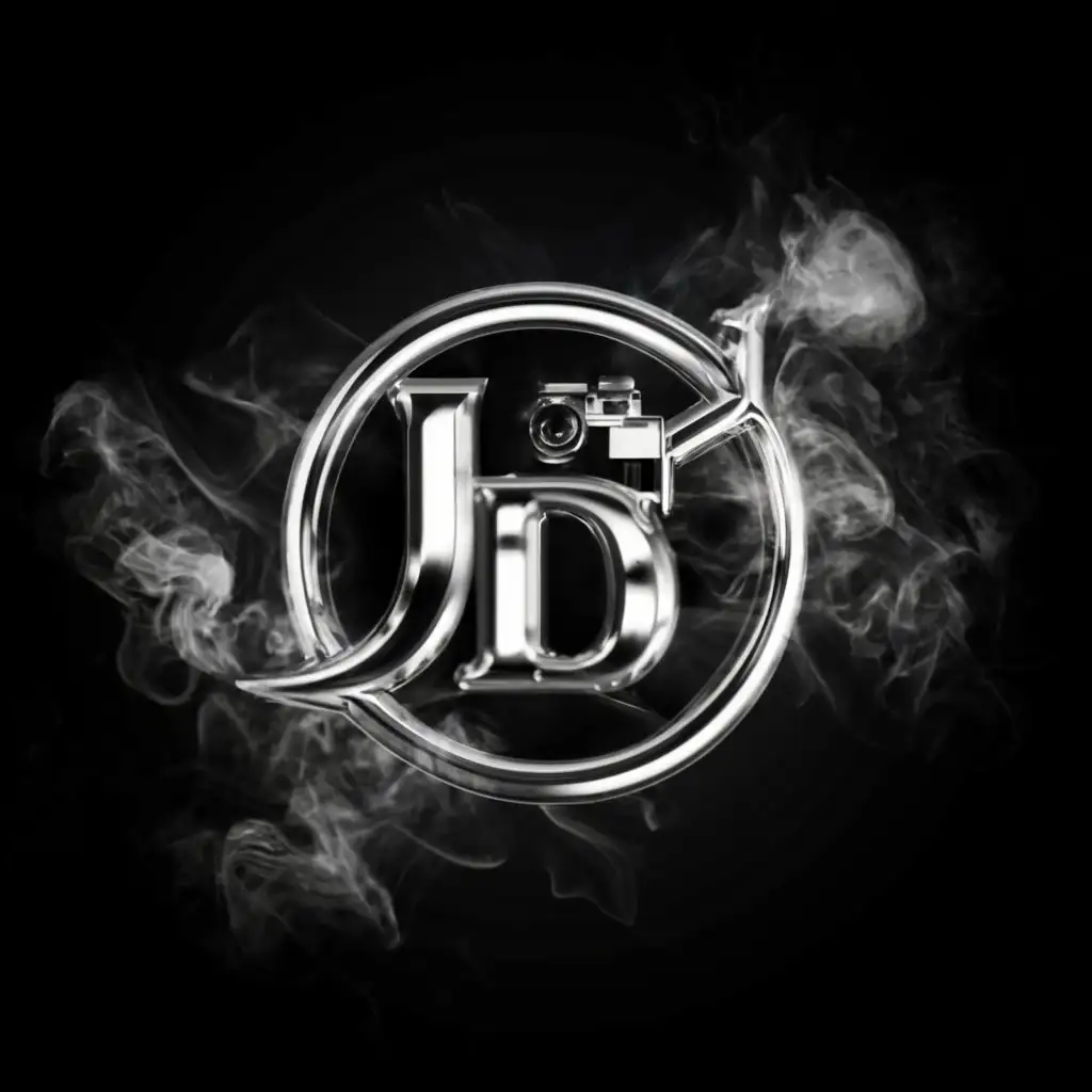 a logo design,with the text "Jays Design", main symbol:Jays design with black and chrome 3d text with a camera and smoke in background spelled JAYS DESIGNS,Moderate,be used in Retail industry,clear background