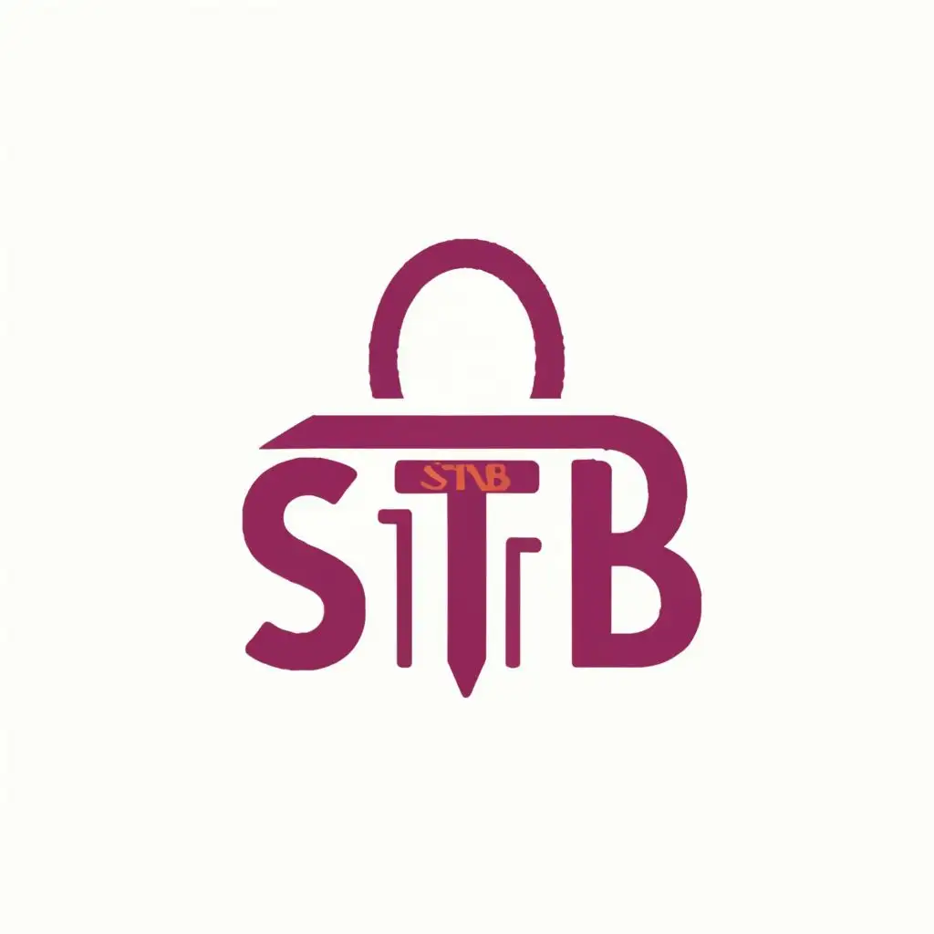 logo, Visualize sophistication, creativity, and style with STB – your ultimate DIY ladies' bags brand. Our logo encapsulates the essence of empowerment and elegance, inviting customers to explore their creativity and express their unique personalities through personalized bag designs. Incorporating elements of stitching, tying, and beading, the STB logo embodies craftsmanship and individuality, promising a journey of self-expression and fashion-forward innovation. Join us on this exciting adventure where every stitch tells a story, every tie adds character, and every bead shines with personality. Welcome to STB – where style meets DIY ingenuity., with the text "STB", typography