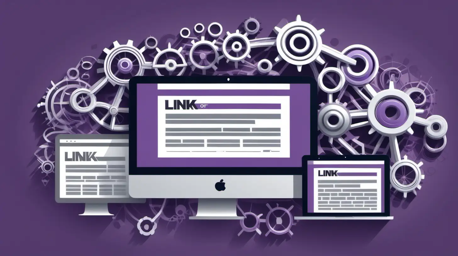 Power Of Link Building in Online Visibility for optimizing website performance

no writing and words should be included only perception based scenario focusing website

the background color should be gray and purple color