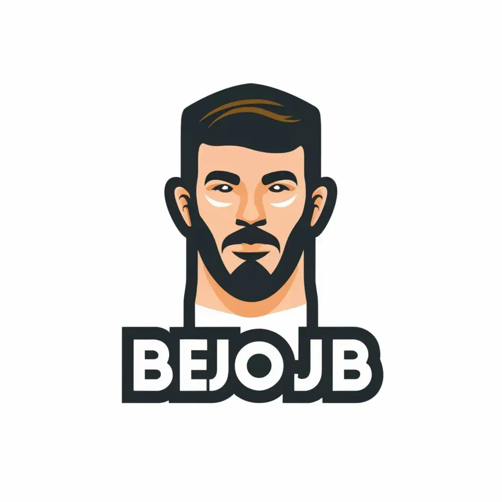 LOGO-Design-For-Bejo-JB-Bold-Typography-with-Modern-Face-Man-Icon-for-Retail-Industry