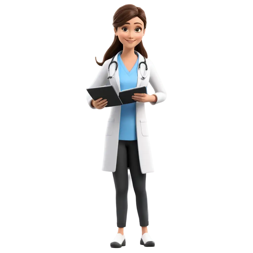 Profession Female Doctor 3d Illustration Free PNG and Clipart