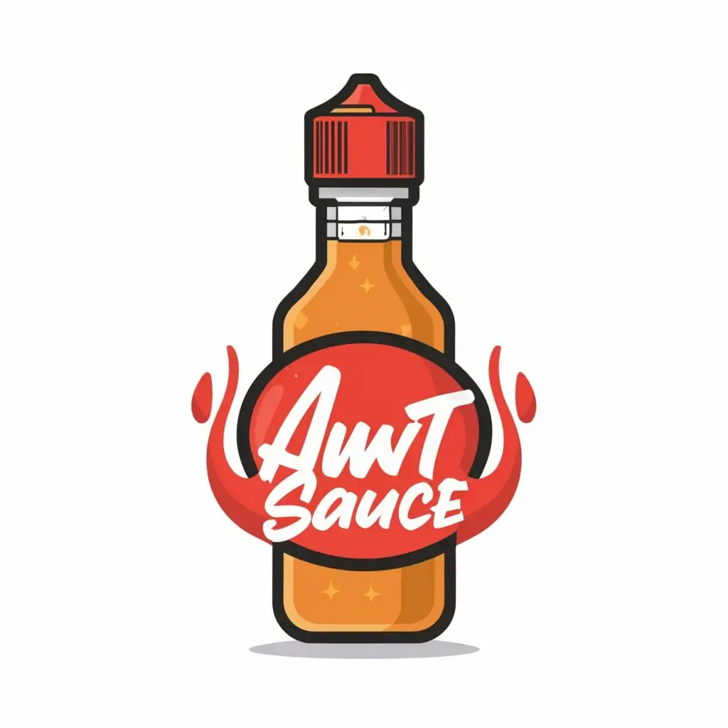 logo, Hot sauce bottle, with the text "Awt sauce", typography, be used in Entertainment industry