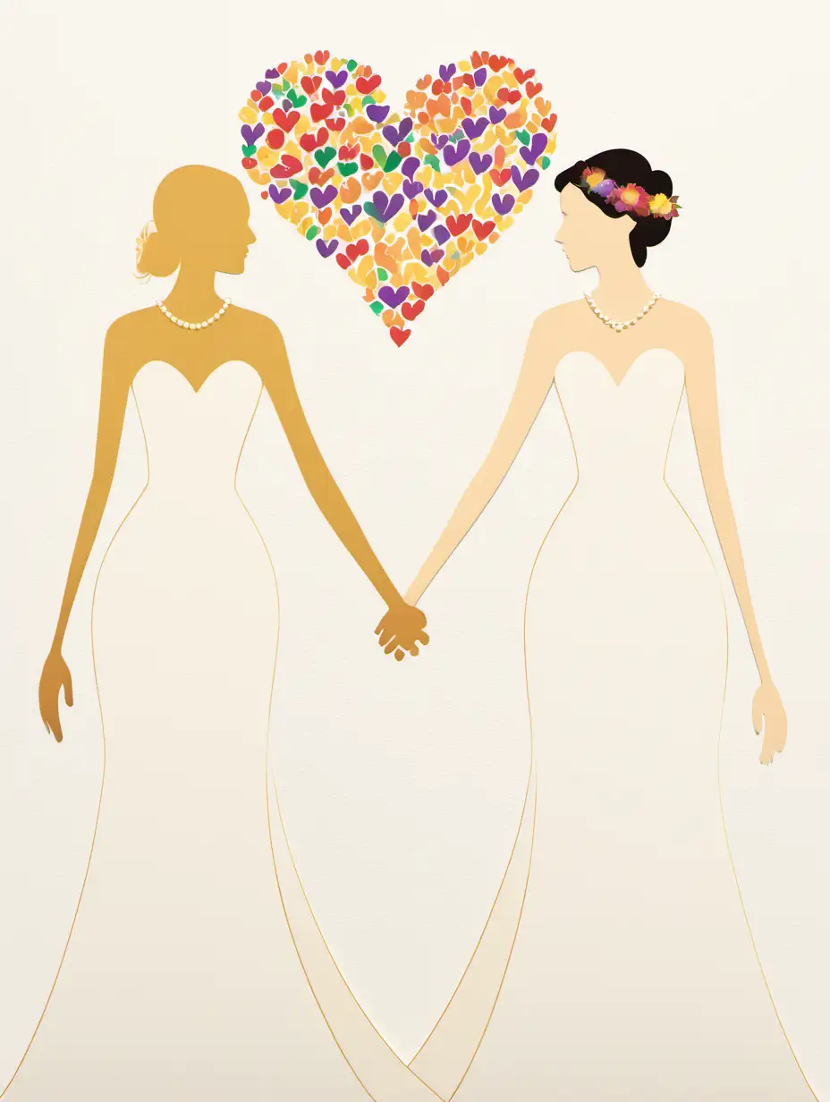 LGBTQ Wedding Invitation Featuring Two Women Celebrating Love and Unity