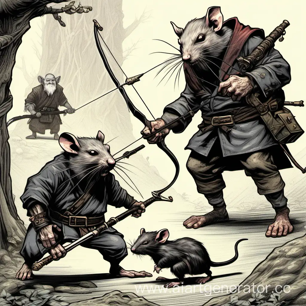 Epic-Battle-Dwarf-Gnome-Confronts-Monstrous-Rat-in-Mortal-Combat