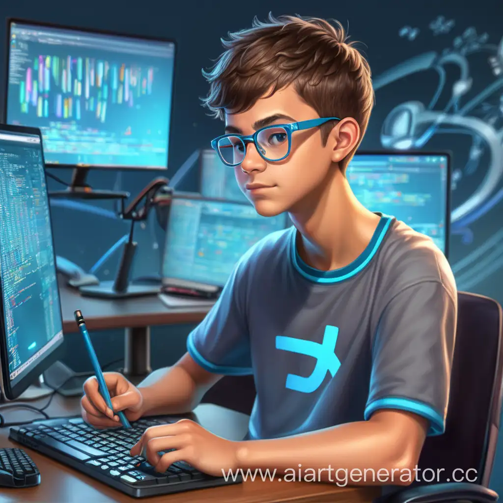 Придумай аватарку для человека являющимся спортсменом и крутым программистом в очках с короткой стрижкой 
Подросток занимающий очень большим количеством кодов