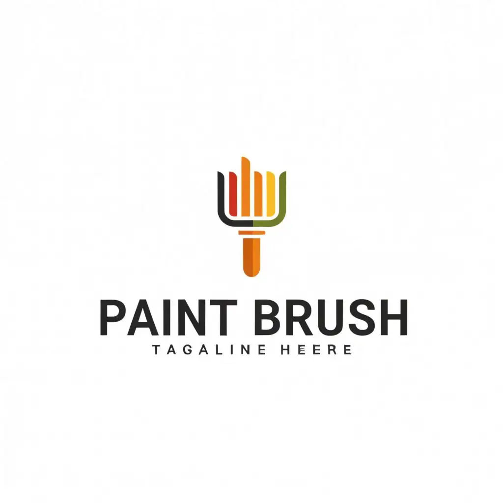 a logo design,with the text "Paint brush", main symbol:Paint brushes,Moderate,be used in Construction industry,clear background