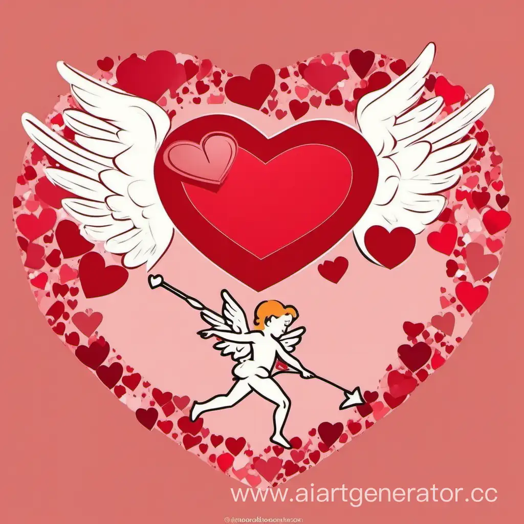 Romantic-Valentines-Day-Scene-with-Cupid-and-Hearts