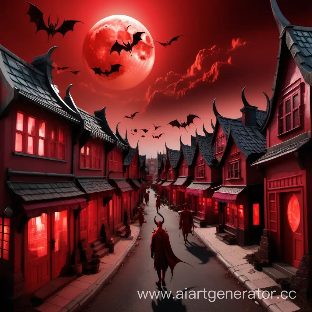 Fantasy-Cityscape-with-Devils-and-Elves-under-a-Red-Moon