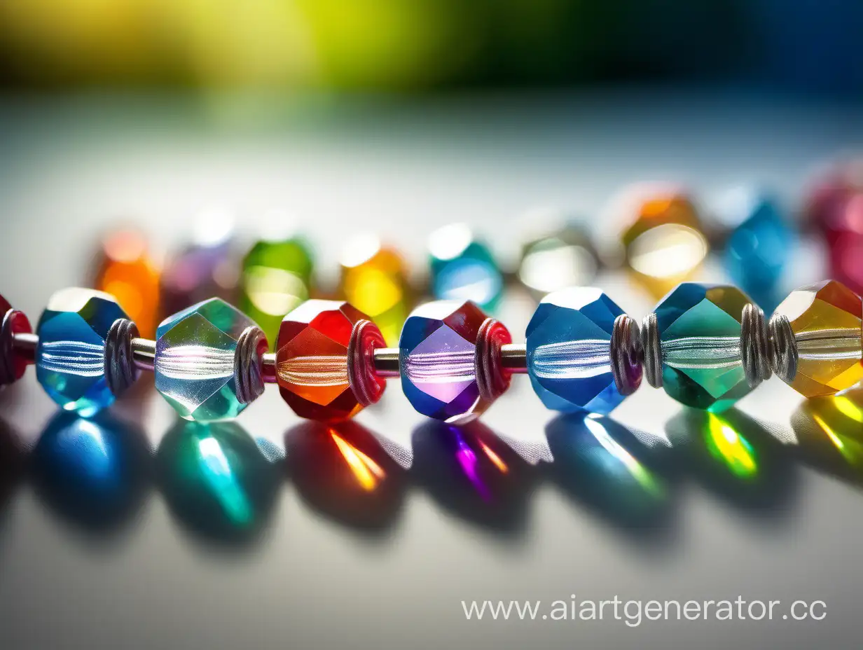 Colorful-Faceted-Beads-Glistening-in-Sunlight