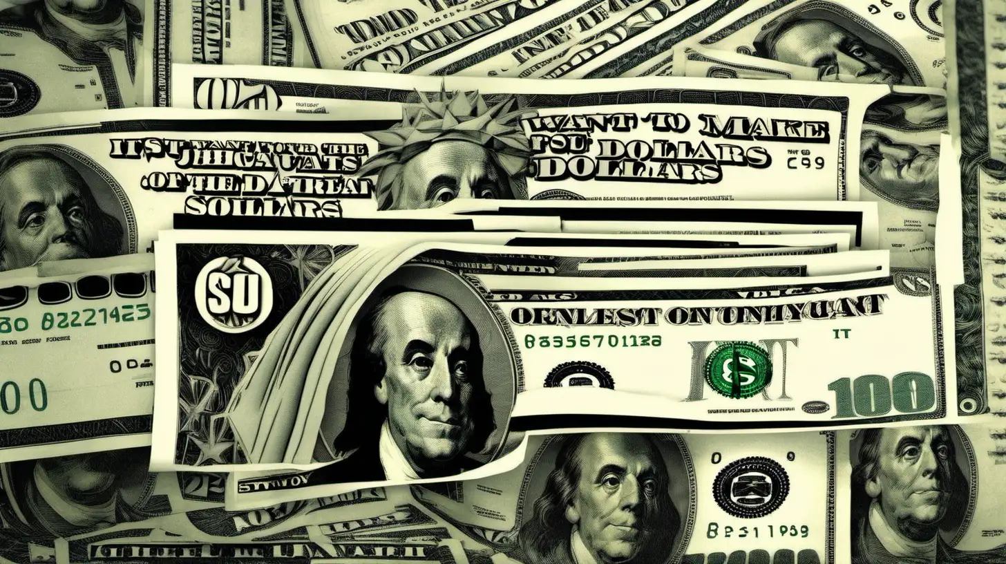 Assorted Dollar Bills on Vibrant Backgrounds