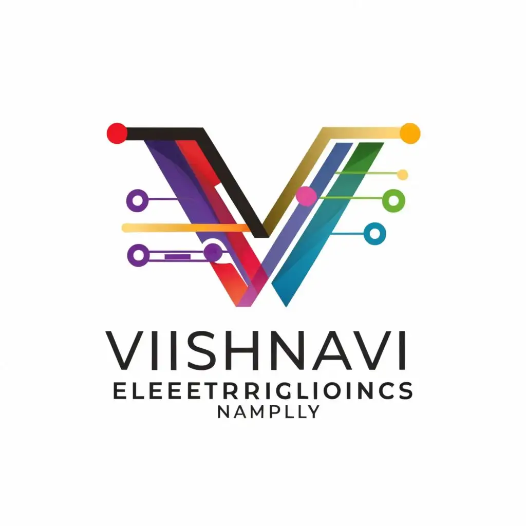 LOGO-Design-for-Vishnavi-Electronics-Nampally-Futuristic-V-Typography-in-Technology-Industry