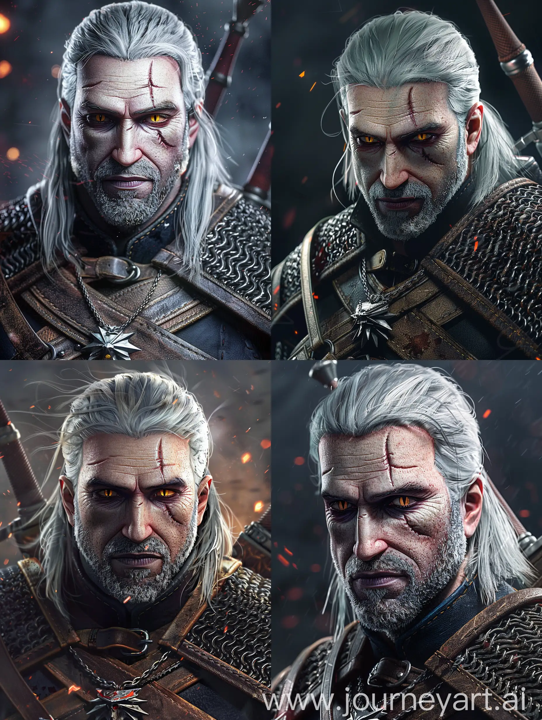 Geralt from the game "The Witcher 3" 