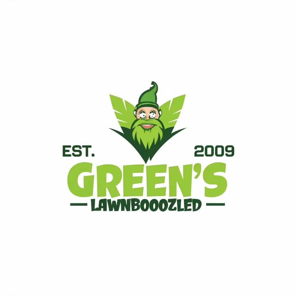 a logo design,with the text 'Green's Lawnboozled', main symbol:Lawn,Moderate,clear background