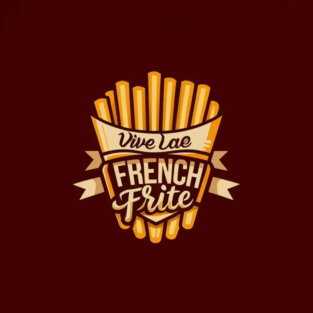 a logo design,with the text 'Vive La FRITE', main symbol:frites,Moderate,be used in Restaurant industry,clear background