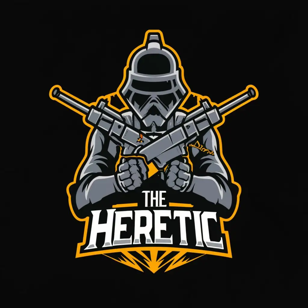 LOGO Design For The Heretic Bold Text with Symbol of Rebellion for ...