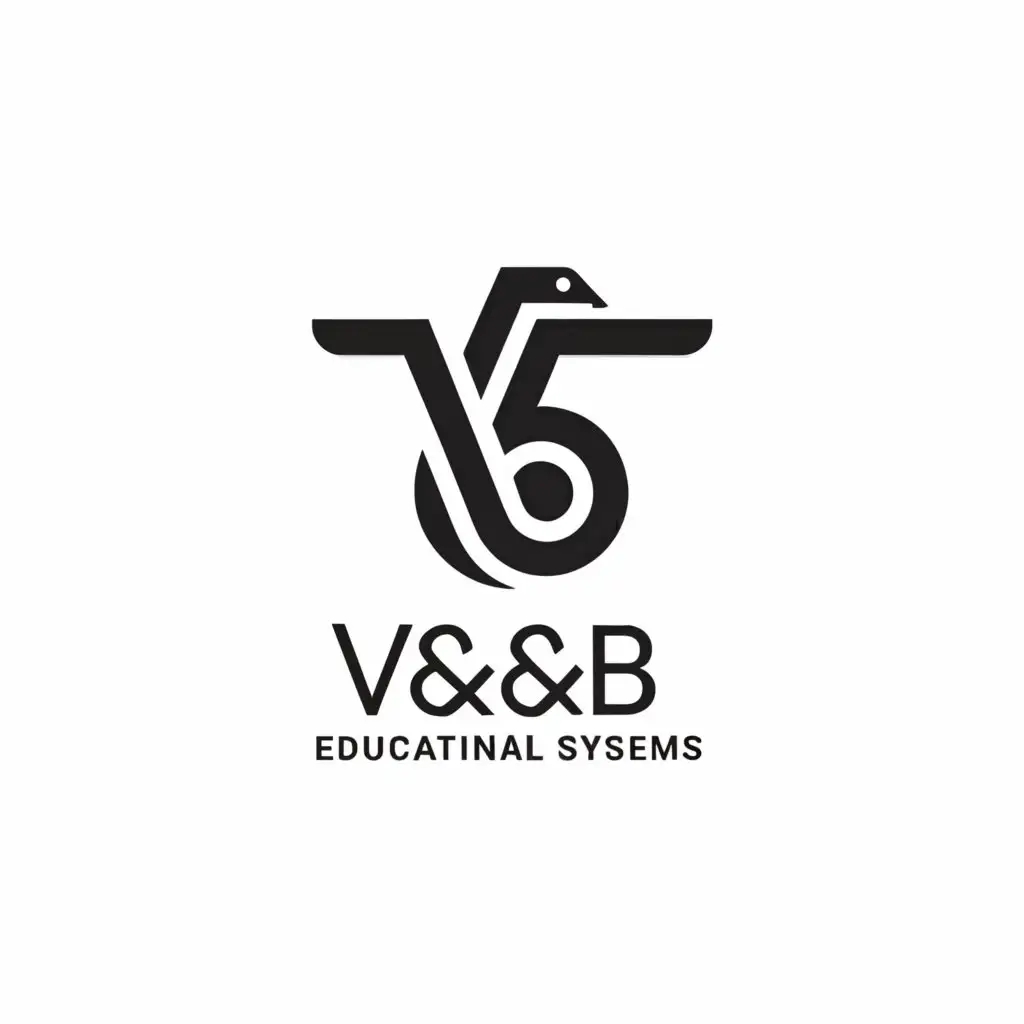 a logo design,with the text 'V&B EDUCATIONAL SYSTEMS', main symbol:dove snake  negative space,Minimalistic,be used in Technology industry,clear background
