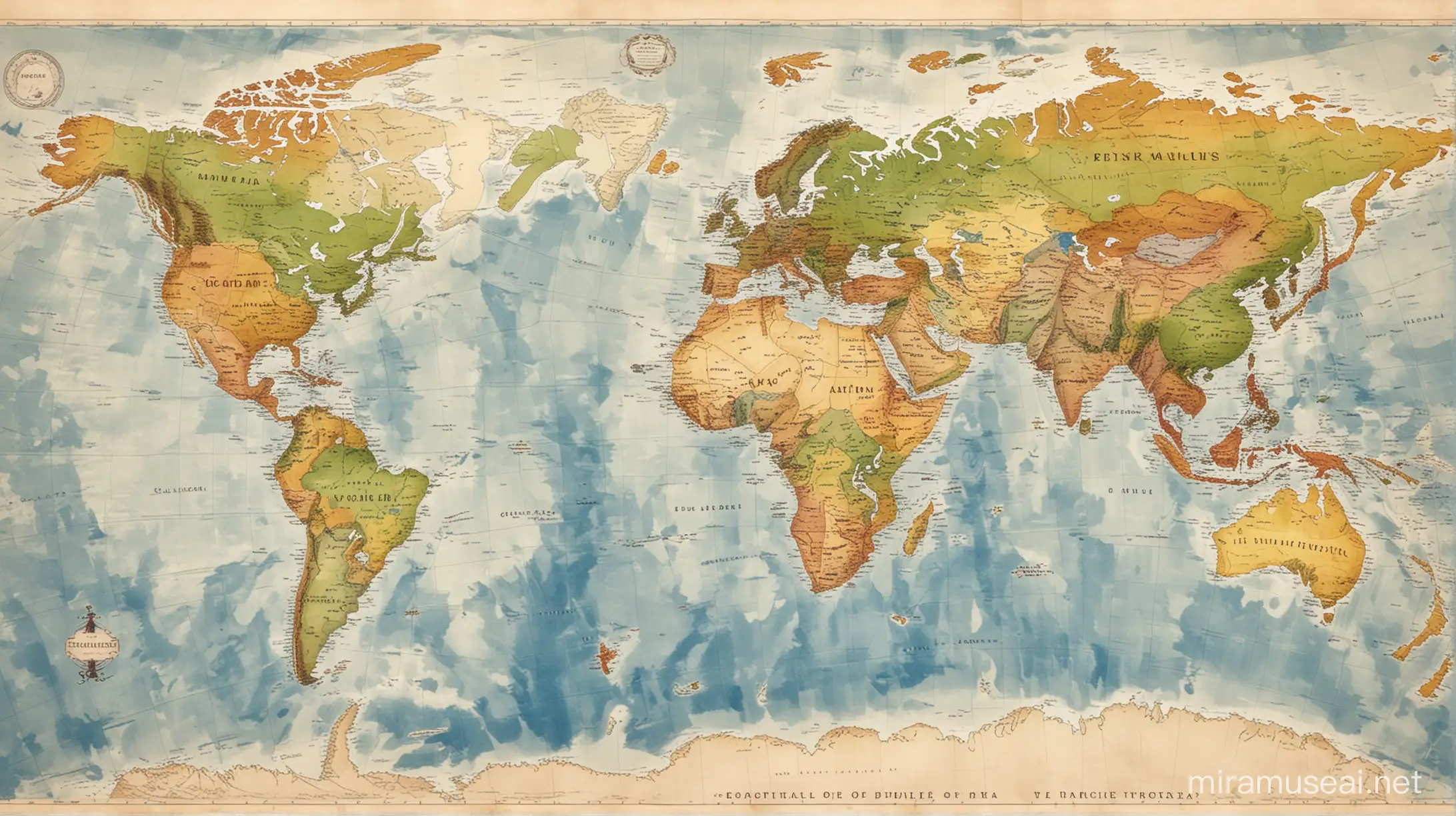 Geographical map of the world 