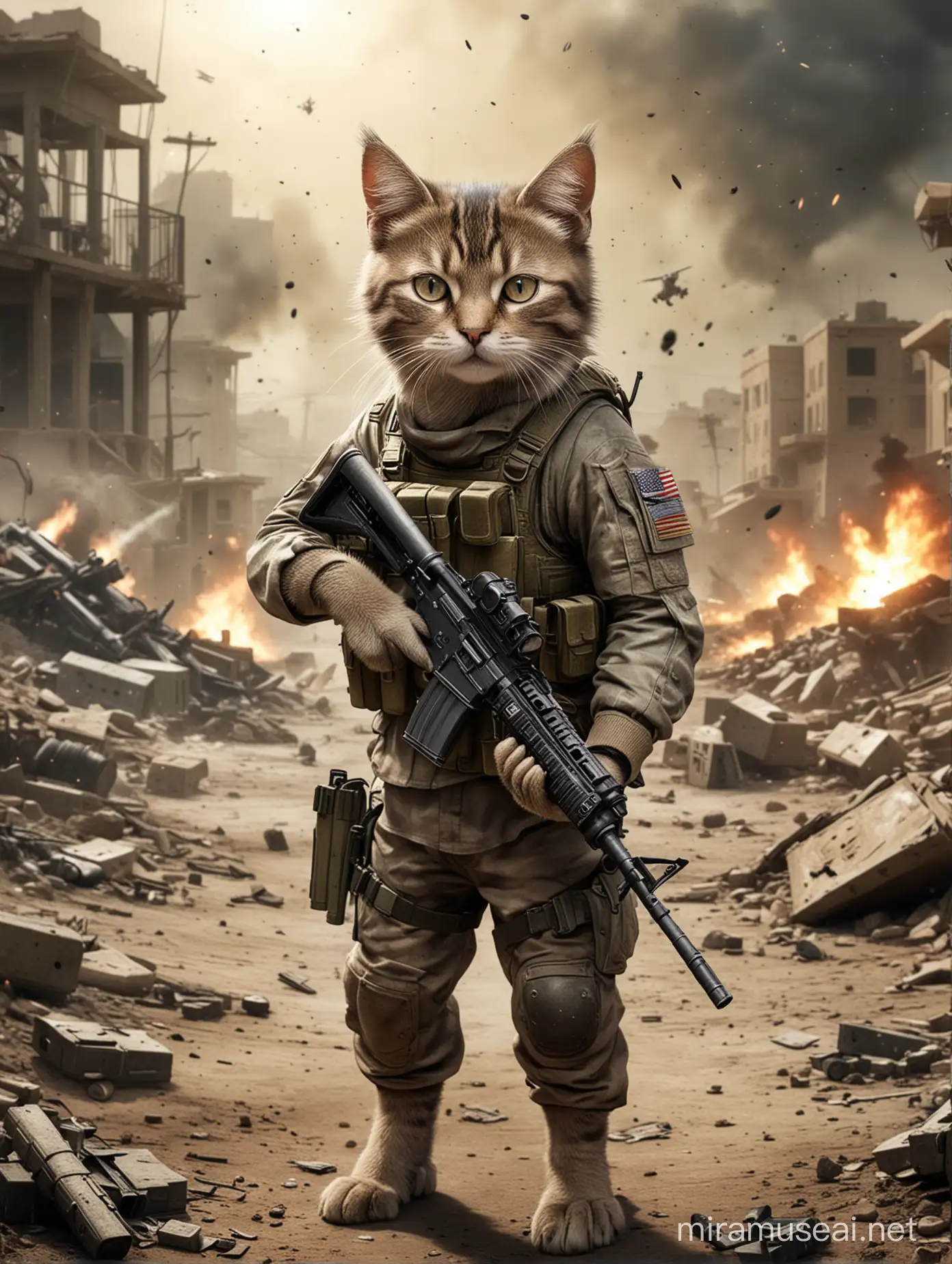 Adorable Kitty Engages in Call of Duty Battle