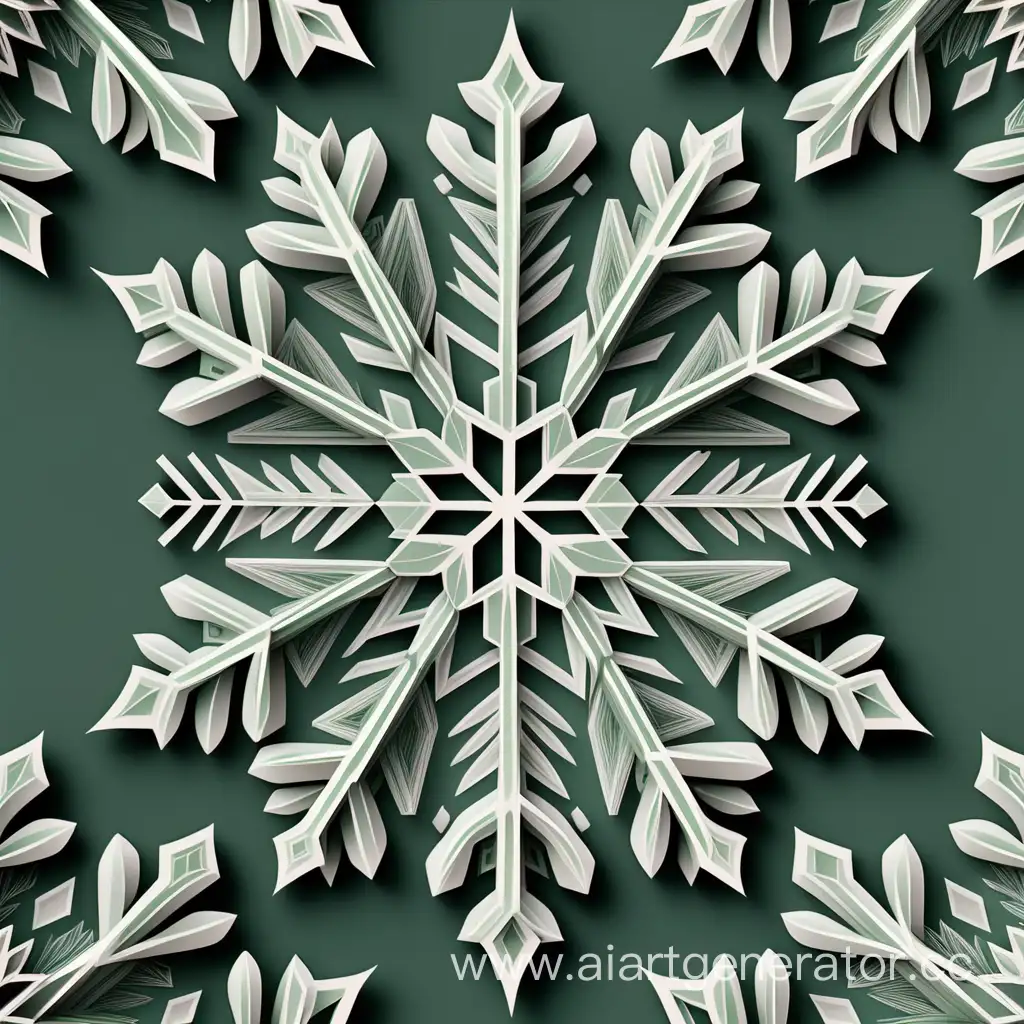 Patterns design forTThe intricate designs of a delicate snowflake remind us of the magic of nature's creations.colore vert minitaire 