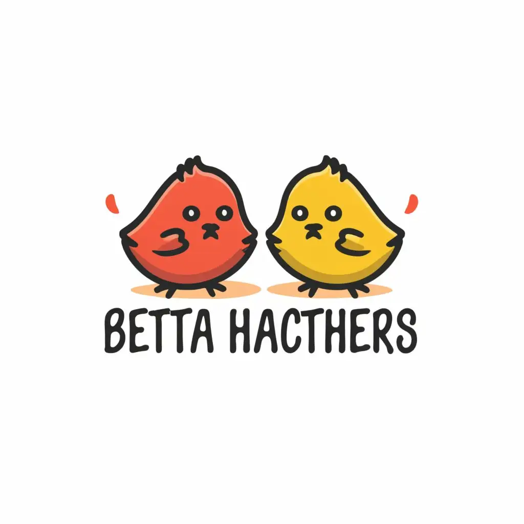 a logo design,with the text "betta hatchers", main symbol:chicks,Moderate,clear background