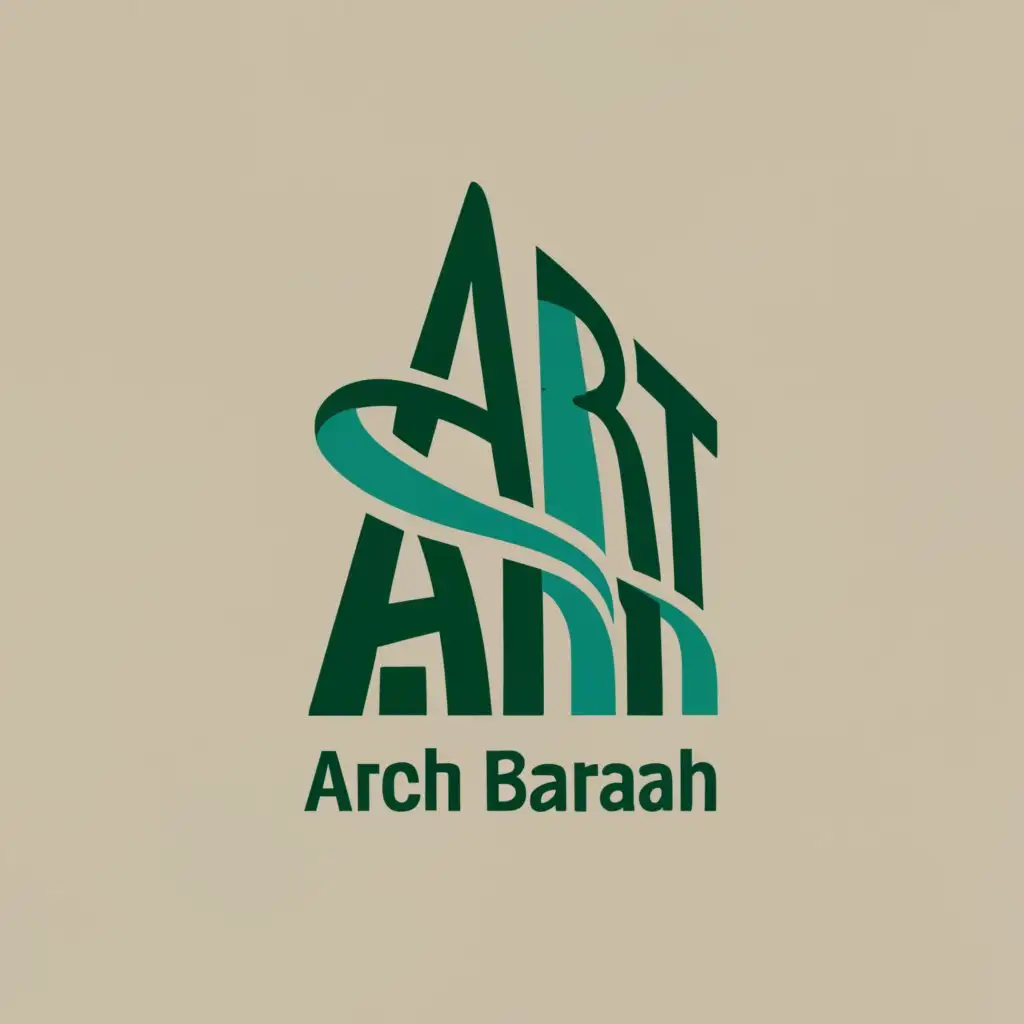 logo, art and architecture, with the text "Arch Baraah Sheer", typography, be used in Construction industry