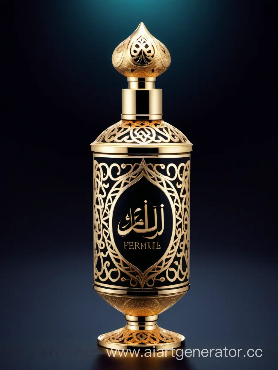 Exquisite-Luxury-Perfume-Bottle-with-Arabic-Calligraphic-Ornamental-Design