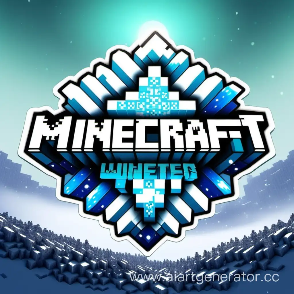 Minecraft-Winter-Logo-Design-Charming-Blocky-Landscapes-and-Festive-Creations