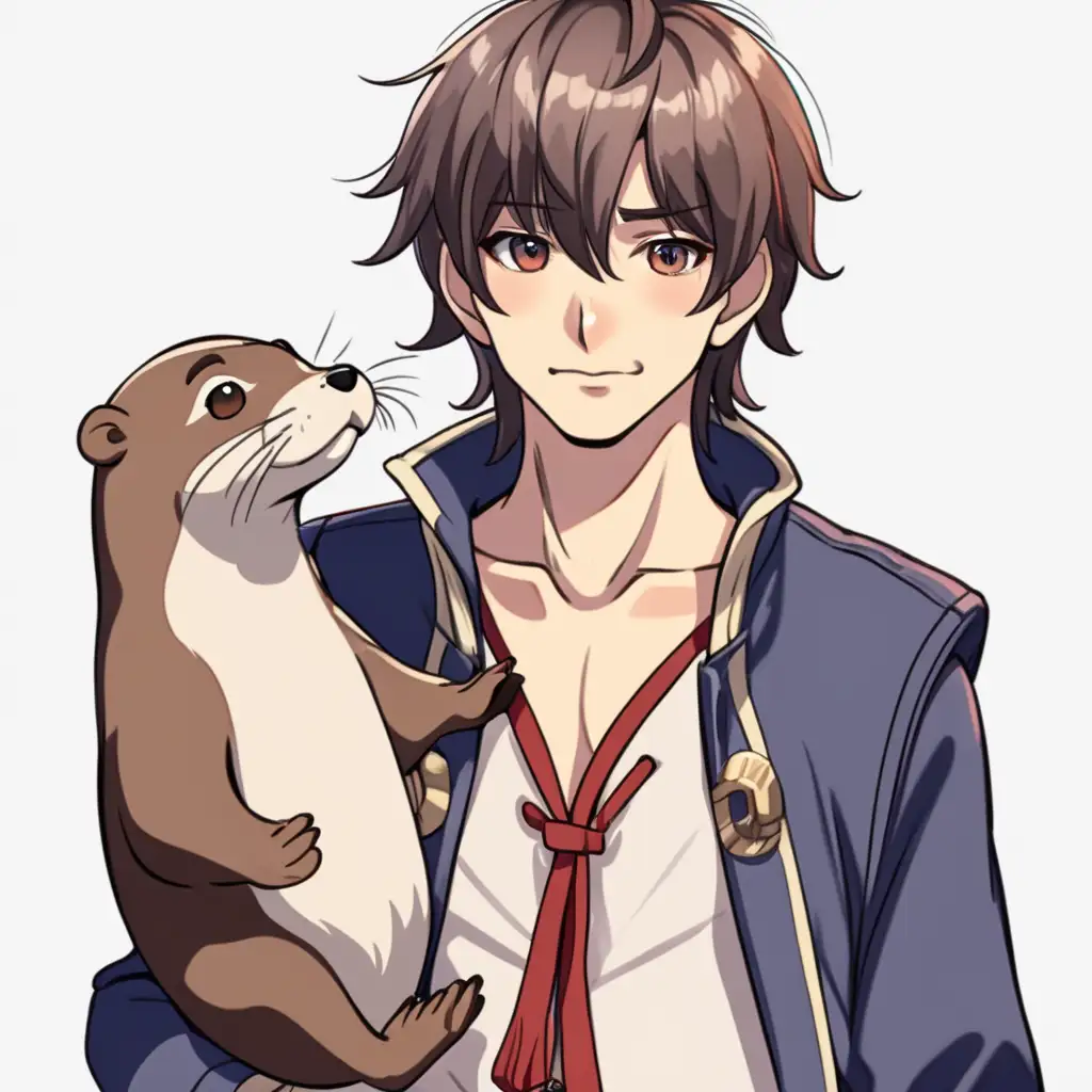 male anime character otter human 




