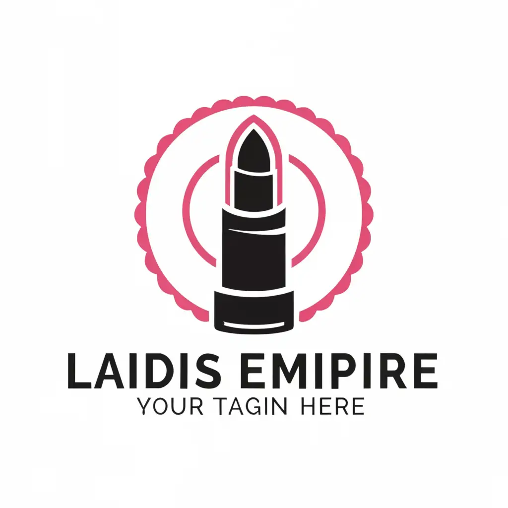 a logo design,with the text "Ladies Empire", main symbol:Make up,Minimalistic,be used in Beauty Spa industry,clear background