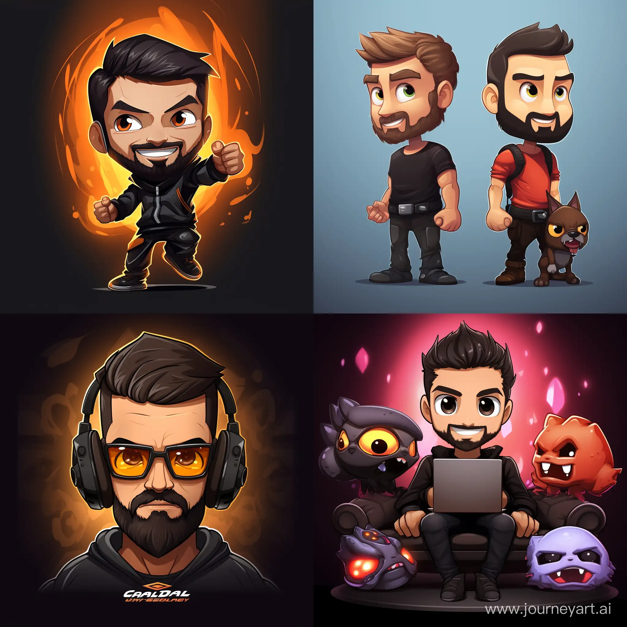 Playful-Gaming-Logo-Mascot-in-Cartoon-Caricature-Style