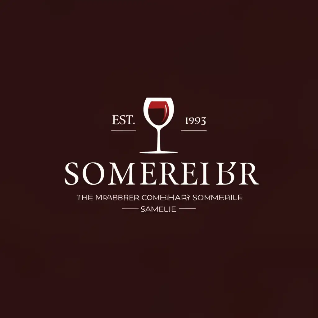 a logo design,with the text "Sommelier", main symbol:🥃,Умеренный,be used in Интернет industry,clear background