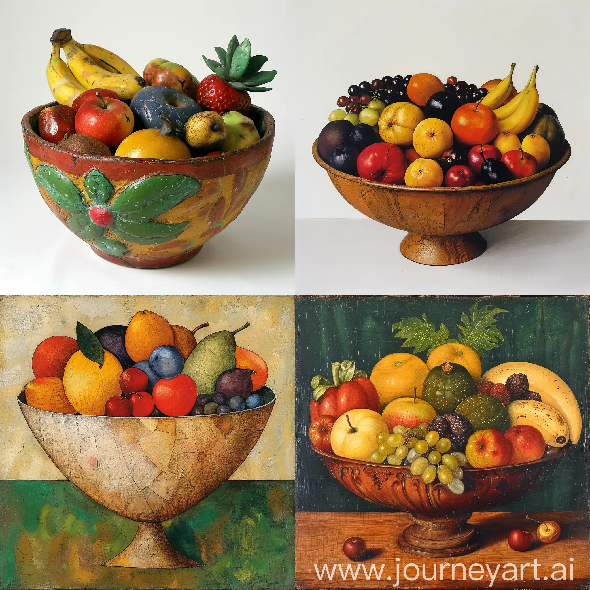 Primitivist-Fruit-Bowl-Art