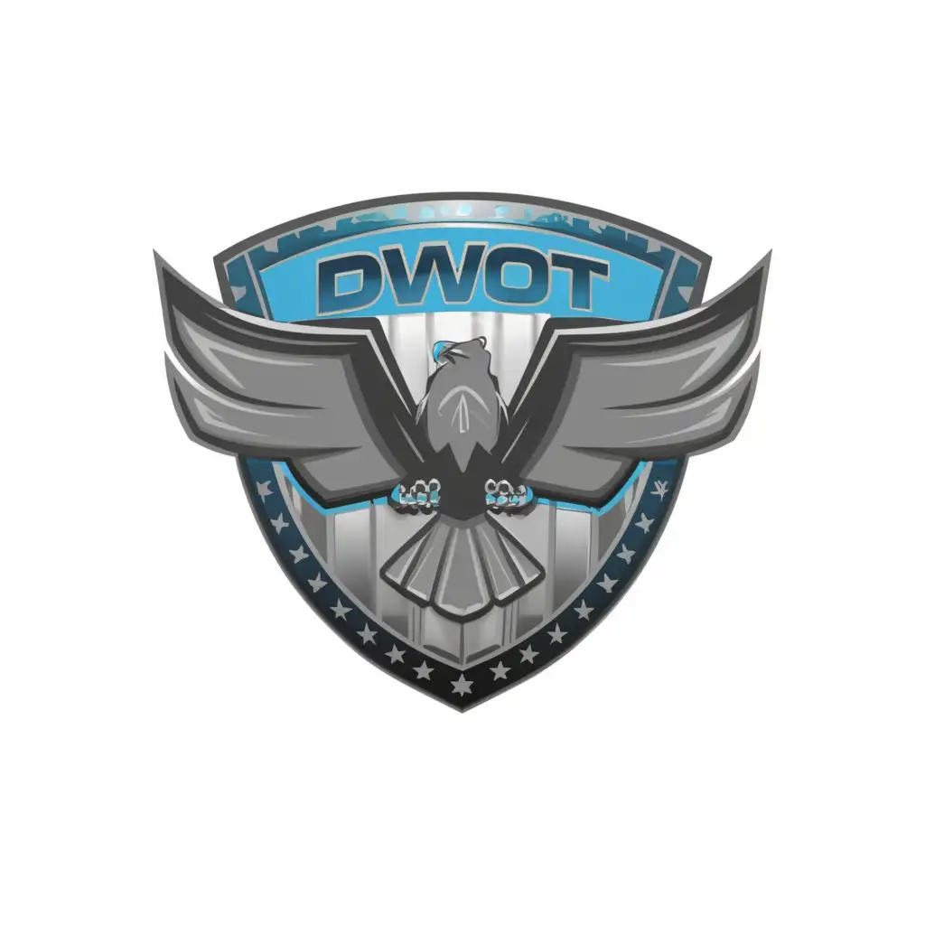 LOGO-Design-For-DWOT-HighTech-Military-Defense-Symbol-with-Clear-Background