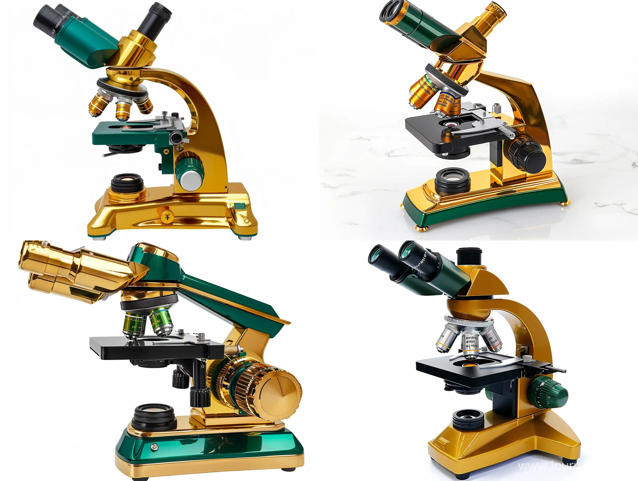 Modern-Aesthetic-Medical-Microscope-in-Golden-and-Green-Shades