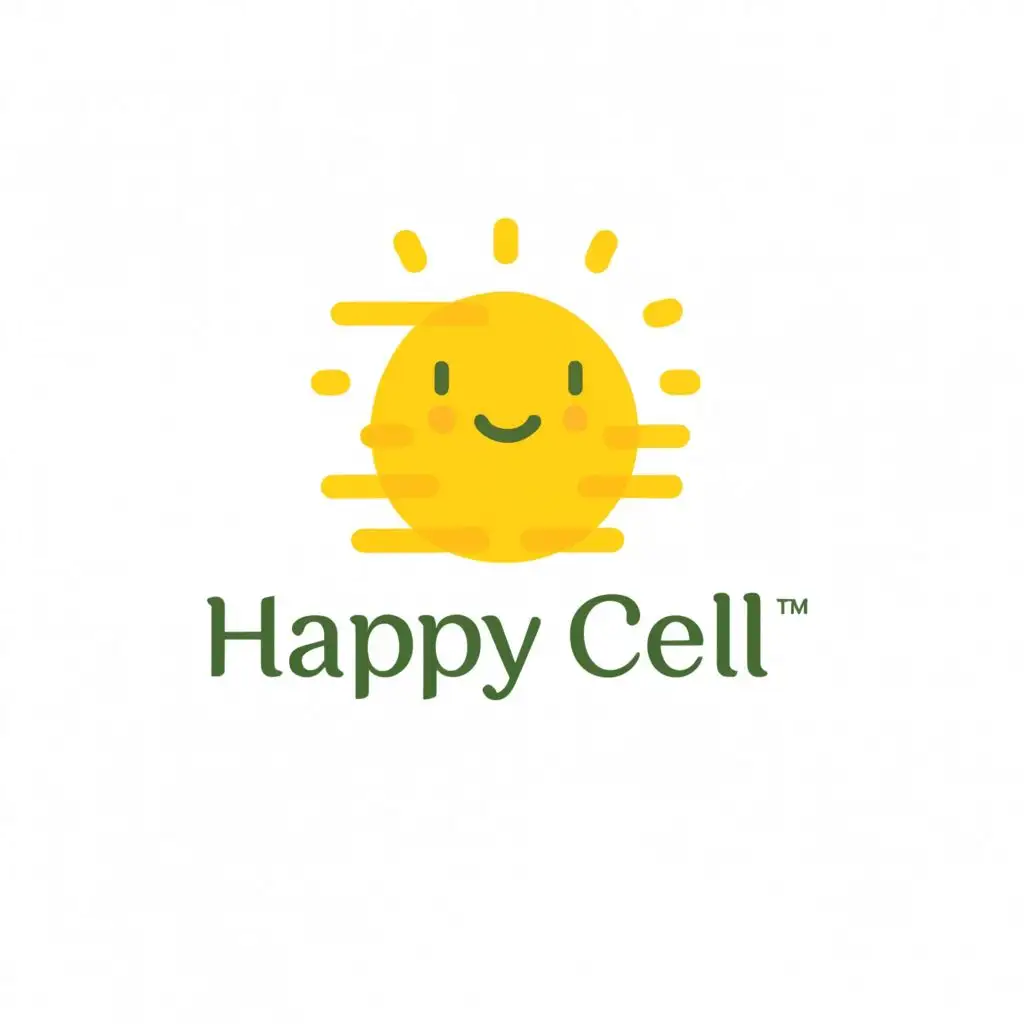 a logo design,with the text "happy cell", main symbol:solar ,green energy,Moderate,clear background