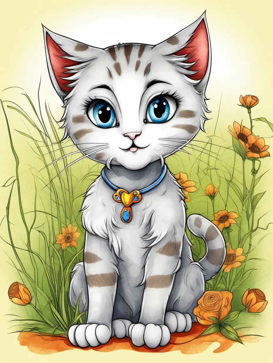 Kat. illustration for children,
 color
