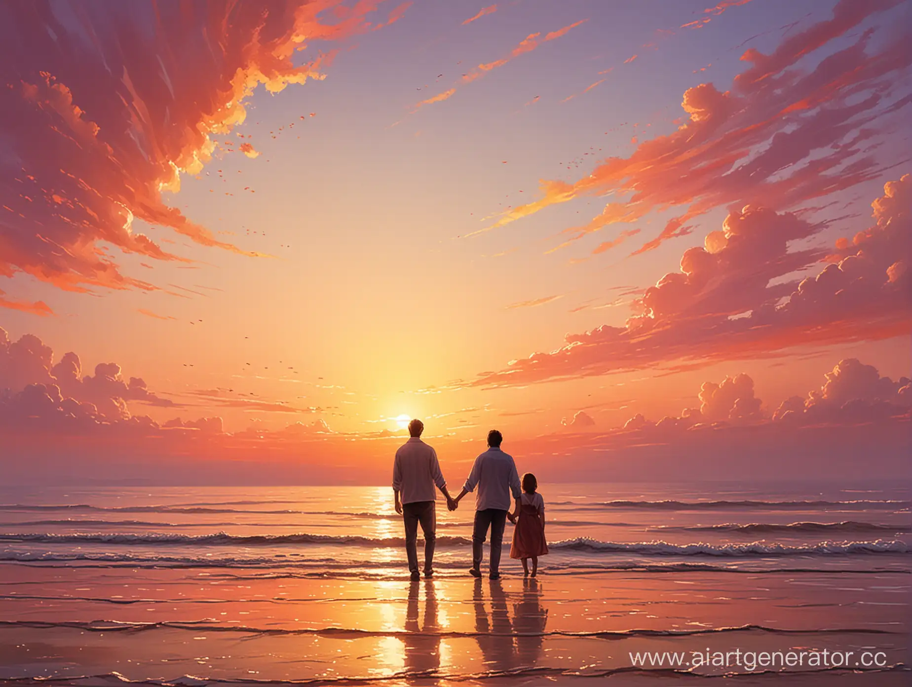 Sincere-Conversations-Love-and-Tenderness-Captured-in-a-Serene-Sunset-Scene